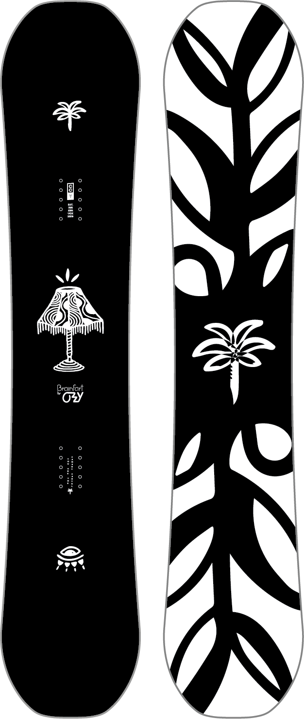 BRAINFART SNOWBOARD - MELLOW CAMBER - BLACK/WHITE