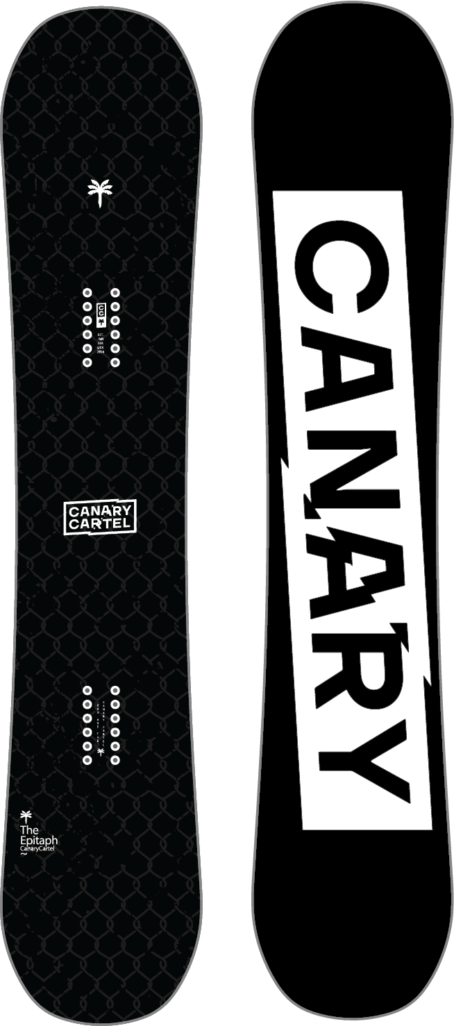 EPITAPH SNOWBOARD - FLATLINER - BLACK/WHITE