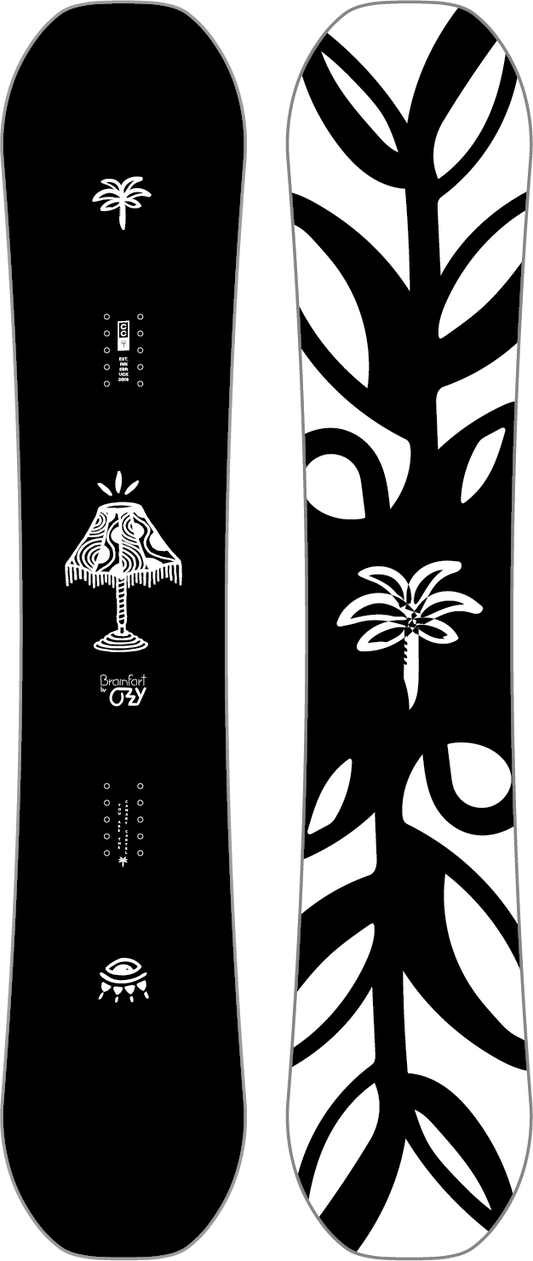 BRAINFART SNOWBOARD - MELLOW CAMBER - BLACK/WHITE